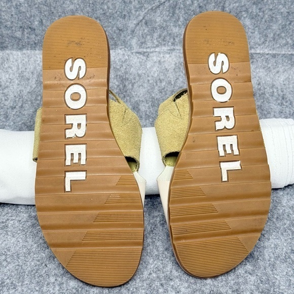 SOREL Ella II Slingback Sandal in Olive Shade Chalk- Sz 9.5 - Picture 8 of 8